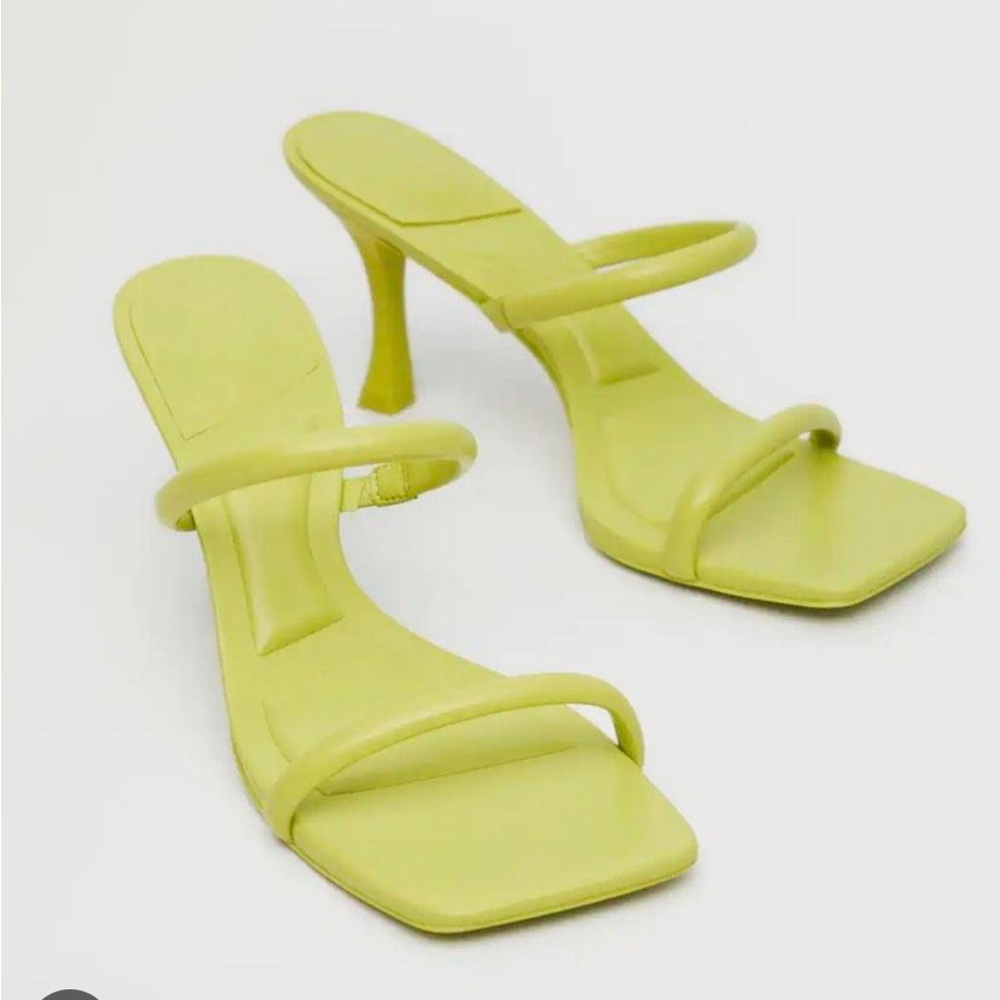 Mango straps heels in lime brand new EU size 40